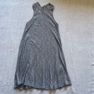 Grey high neck t-shirt dress
